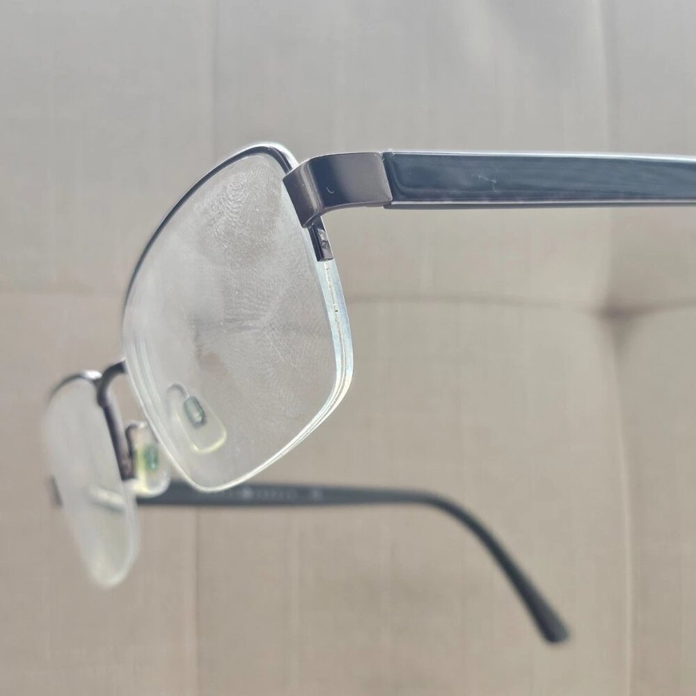 Joseph Abboud Men Eyeglasses Frame Gunmetal Half Rim Glasses 55[[18145 Eyewear